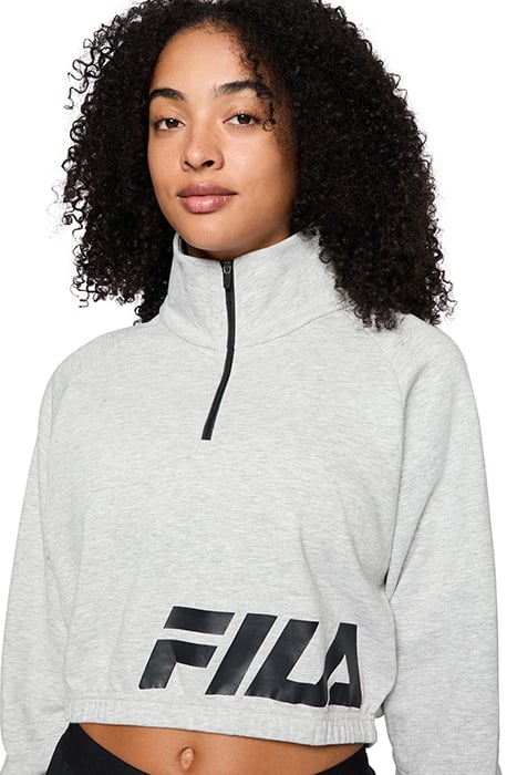 TORREGLIA CROPPED HALF ZIP SHIRT LIGHT GREY MELANGE 7