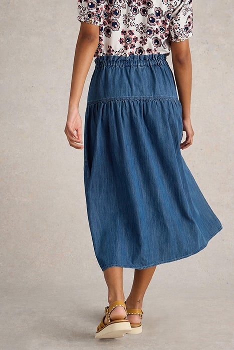SEEMA DENIM SKIRT MID DENIM 2