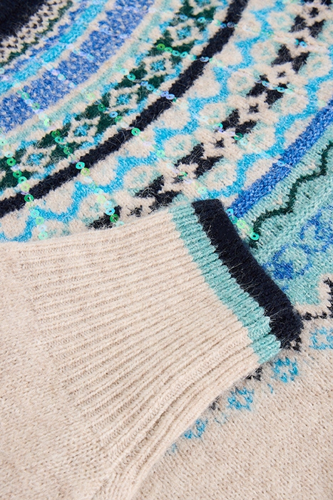 FROSTED FAIRISLE JUMPER NATURAL MULTI 6