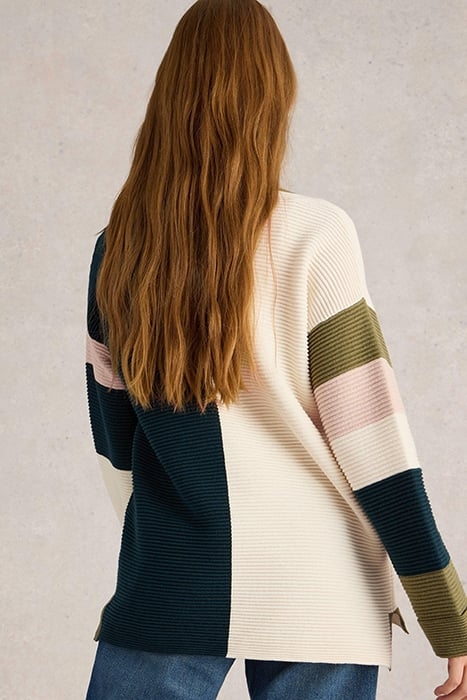 JANA COLOURBLOCK JUMPER NATURAL MULTI 2