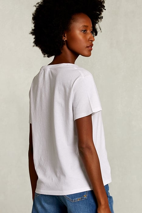 WHITE BASIC V-NECK T-SHIRT WHITE 2