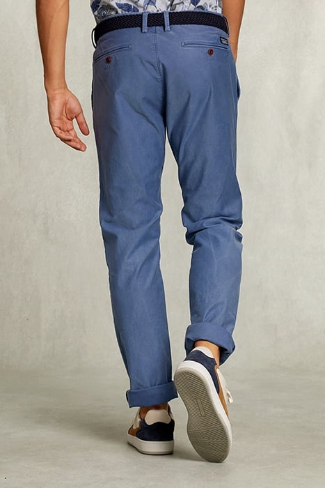 SLIM FIT COTTON CHINO ICONIC BLUE BLUE 2
