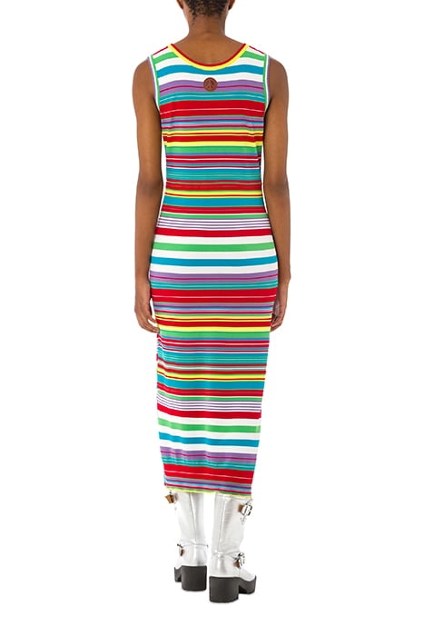 COLORFUL STRIPES STRETCH KNIT DRESS MULTICOLOR 2