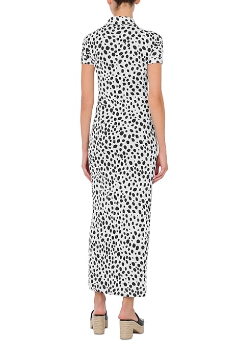 LEOPARD PRINT SHIRT DRESS WHITE 2