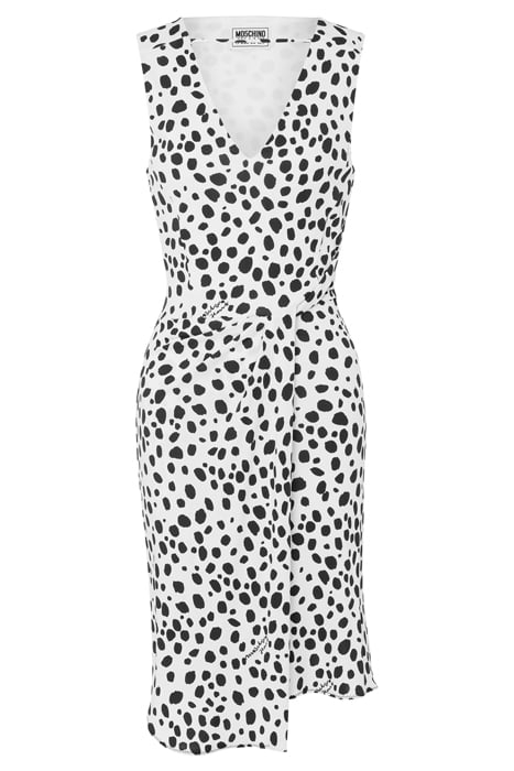 LEOPARD PRINT ORGANZA DRESS WHITE 3