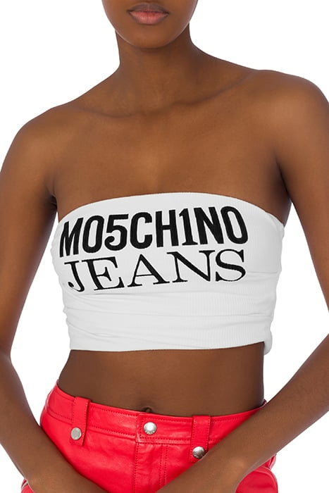 LOGO PRINT CROP TOP WHITE 4