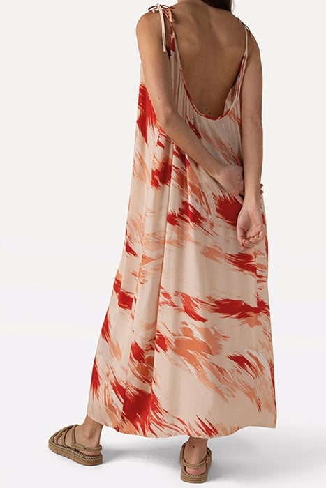 EMMY BRUSH DRESS RED BRUSH PRINT 2