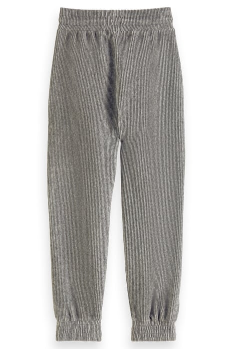 GIRLS CORDUROY TAPERED SWEATPANTS GREY MELANGE 5