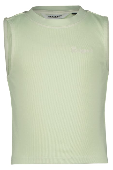 GIRLS LONDON SINGLET FADED LIME 1