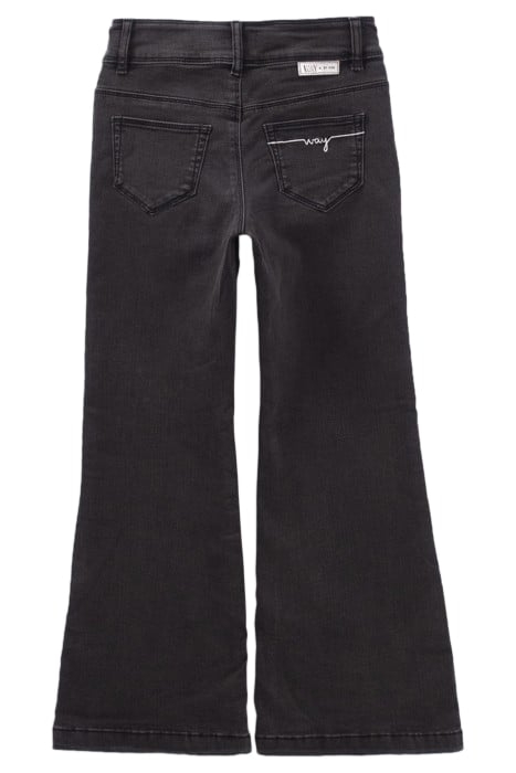 GIRLS’ GREY BOOTCUT JEANS WITH EMBROIDERED BACK POCKET 2