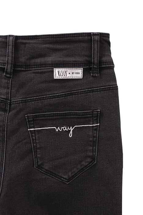 GIRLS’ GREY BOOTCUT JEANS WITH EMBROIDERED BACK POCKET 4