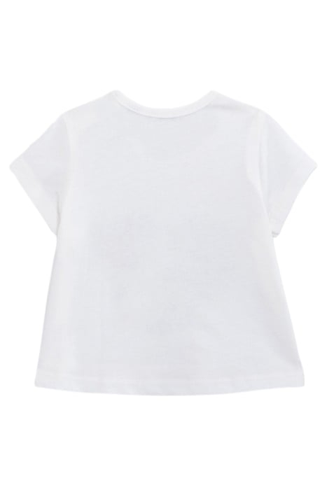 BABY GIRLS' ECRU T-SHIRT, HEART-SHAPED HUMMINGBIRD IMAGE 2
