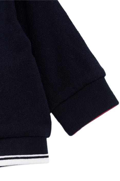 BABY BOYS' NAVY/RED REVERSIBLE CARDIGAN 8