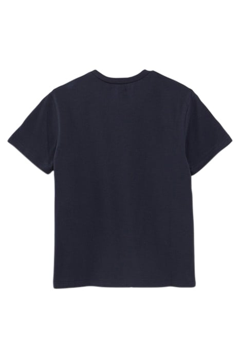 BOYS' NAVY ORGANIC COTTON T-SHIRT WITH SKULL IMAGE 2