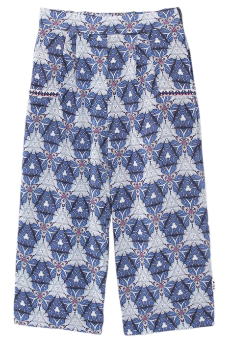 GIRLS' WHITE TROUSERS WITH GRAPHIC WAX PRINT 1