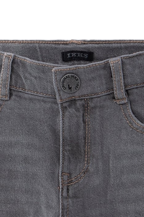 BOYS' GREY DENIM EMBOSSED BACK WATERLESS BERMUDA SHORTS 5
