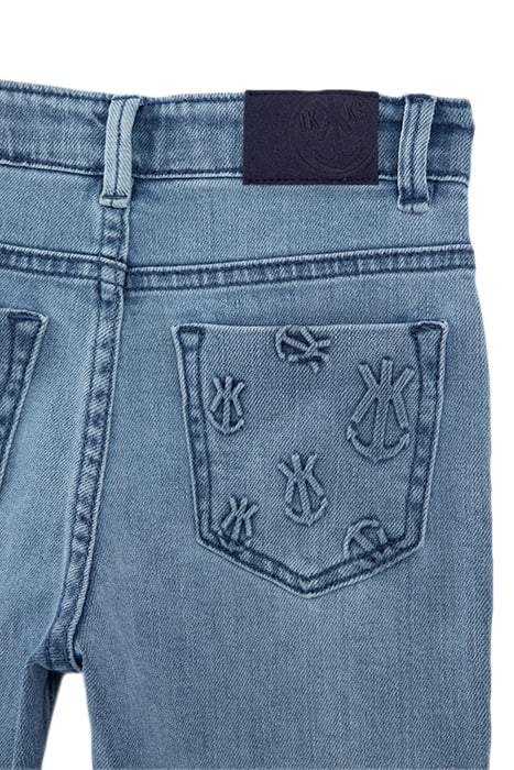 BOYS’ BLUE STRAIGHT JEANS WITH EMBOSSED ANCHORS 6