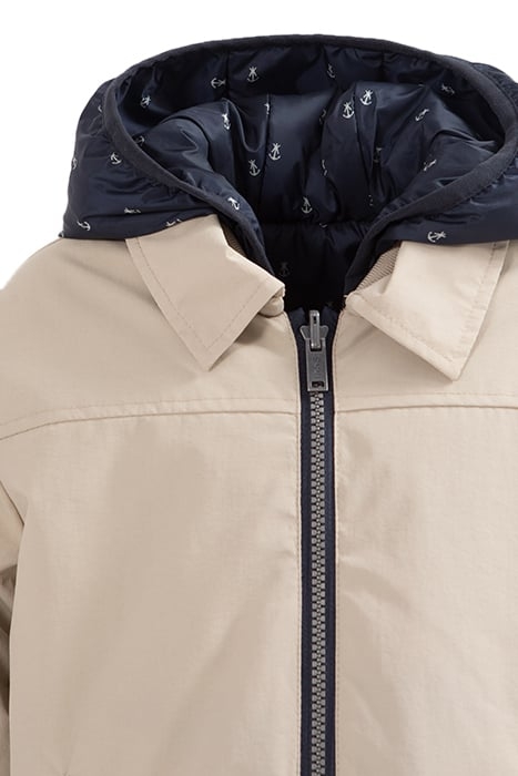 BOYS' BEIGE/NAVY ANCHOR PRINT REVERSIBLE JACKET 4