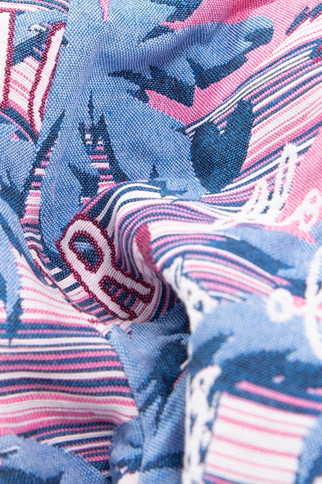 GIRLS’ WHITE PALM TREE-LEOPARD JACQUARD SHORTS 8