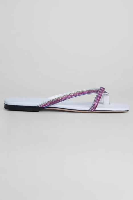 DENI WHITE LEATHER AND CRYSTALS WHITE 1