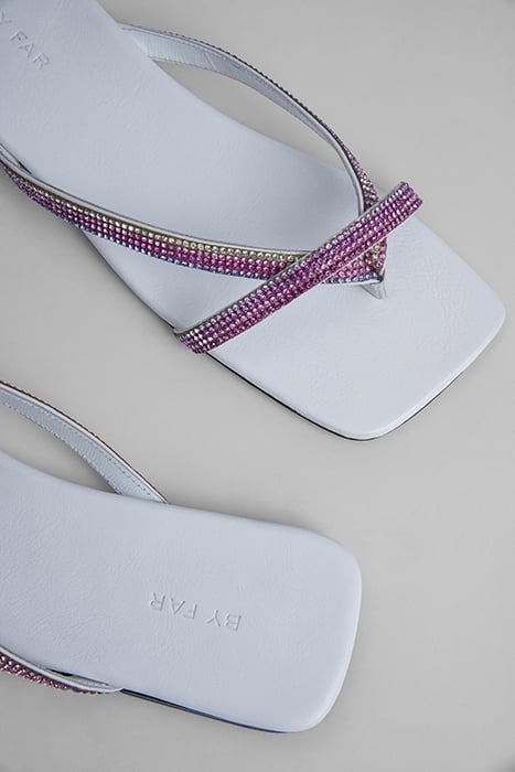 DENI WHITE LEATHER AND CRYSTALS WHITE 3