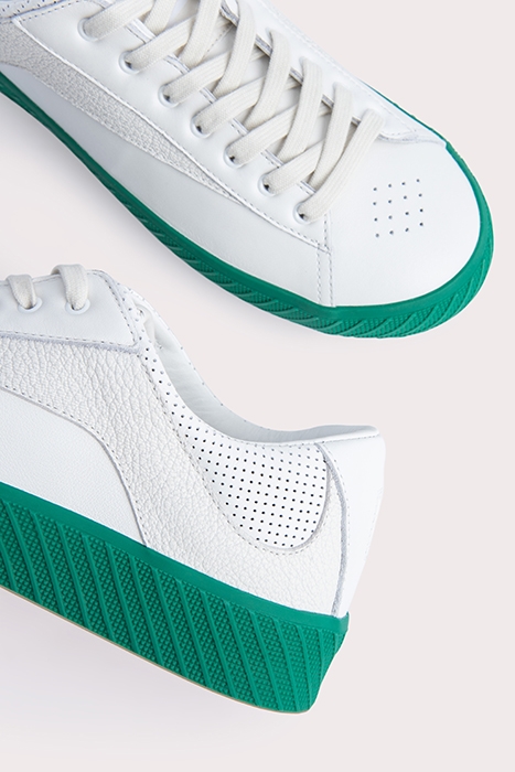 RODINA GREEN ON WHITE LEATHER GREEN ON WHITE 4