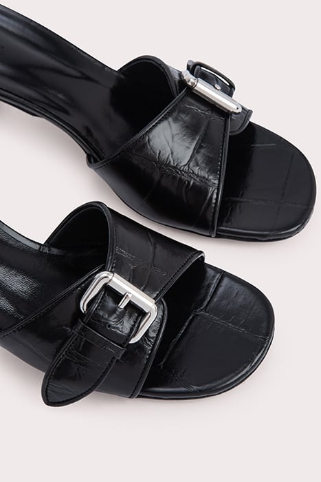 ELTON BLACK MAXI CROCO EMBOSSED LEATHER BLACK 4