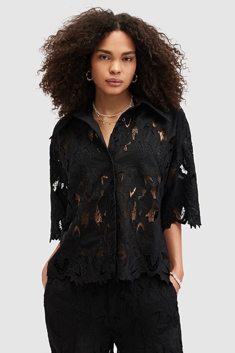 CHARLI EMB SHIRT BLACK 1