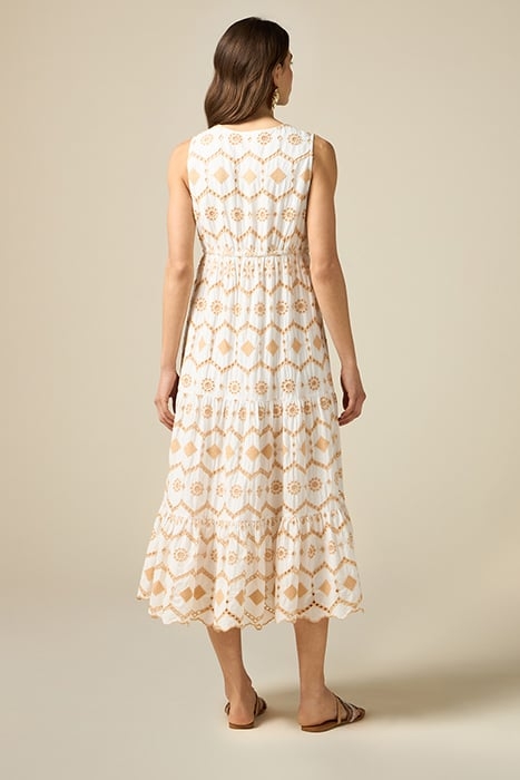 LONG BRODERIE ANGLAISE DRESS WHITE 2