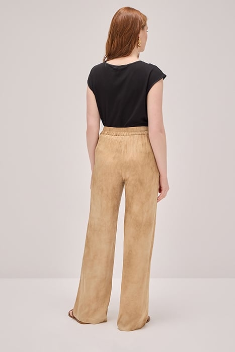 PALAZZO TROUSERS IN DÉLAVÉ SATIN NATURAL 3