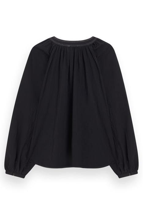 BALLOON SLEEVE TOP EVENING BLACK 2