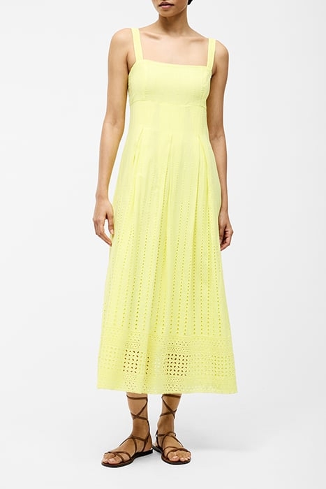BRODERIE STRAP DRESS M SS25 LEMON GELATO 1