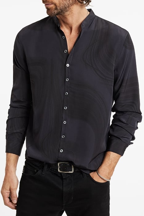 MULTI BUTTON BAND COLLAR JET BLACK 1