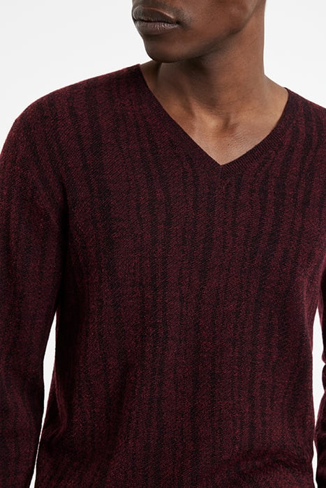 BANDERA REGULAR FIT V NECK MERLOT 3