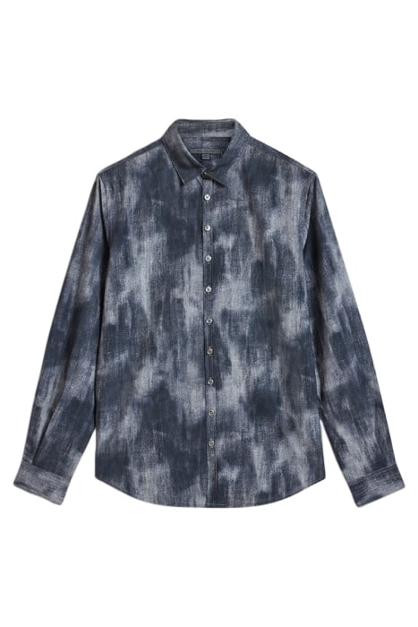 MULTI BUTTON SLIM FIT SHIRT MED GREY 2