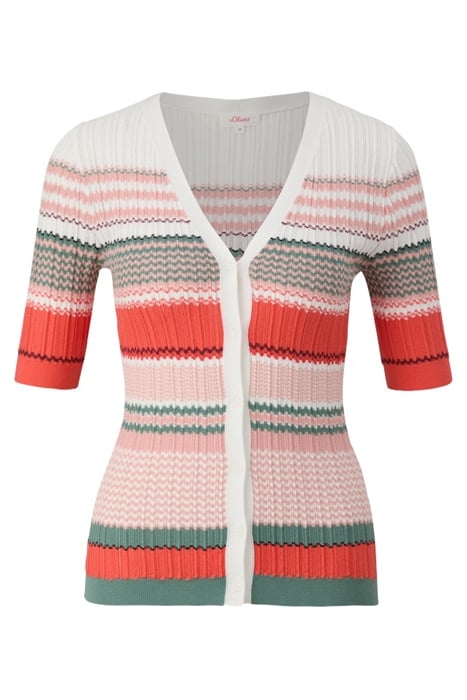 S.OLIVER CARDIGAN RED-CORAL-WHITE 4