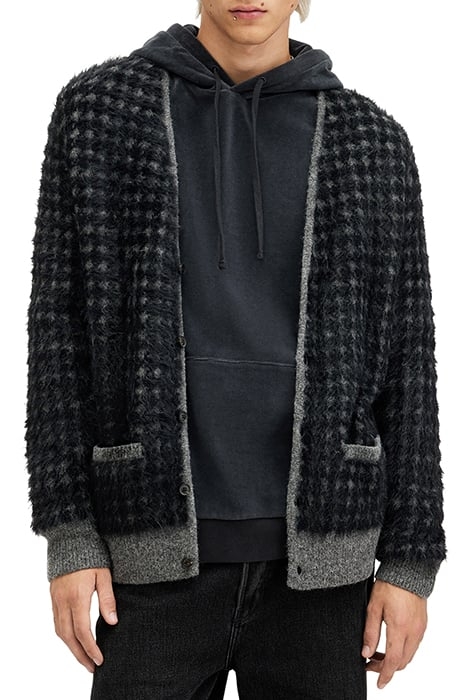 EDGAR CARDIGAN GREY/BLACK 1