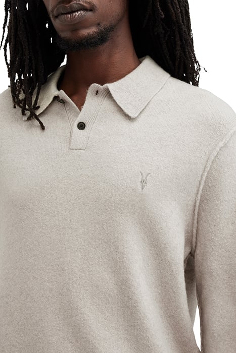 STATTEN LS POLO PALE GREY 7