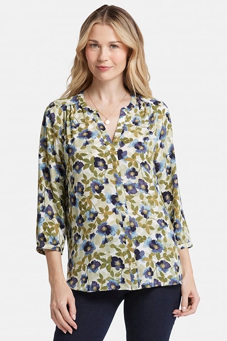 PINTUCK BLOUSE INDIGO BLOOMS 5