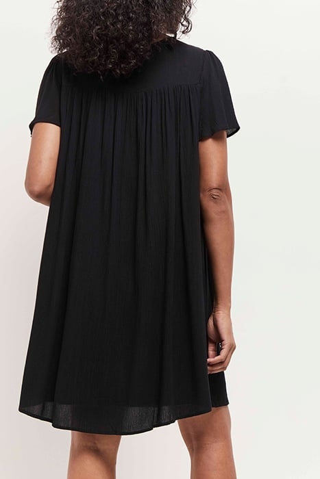 RIKKO - BLACK LINEN COAT DRESS 2
