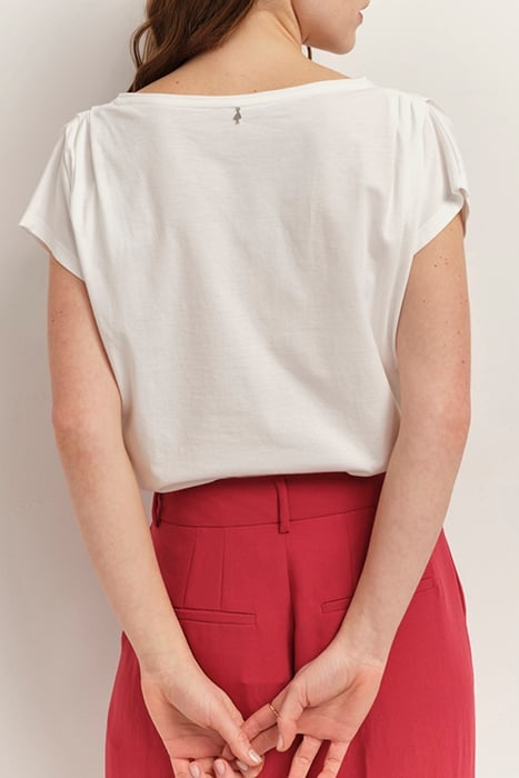 MAGNUS - ECRU ORGANIC COTTON PALM TREE T-SHIRT 2