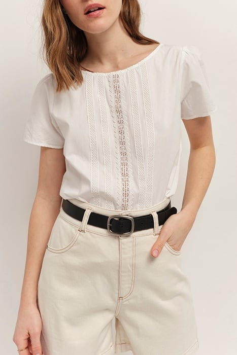 PIXIE - OFF WHITE DENIM SHORTS 4