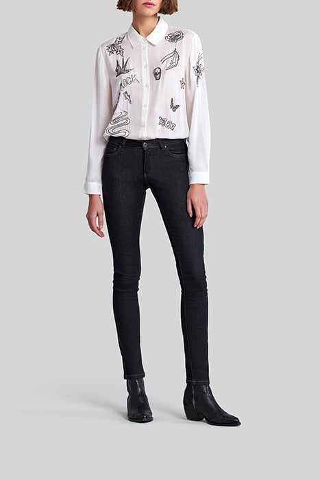 BLACK LOW WAIST SLIM JEANS 3