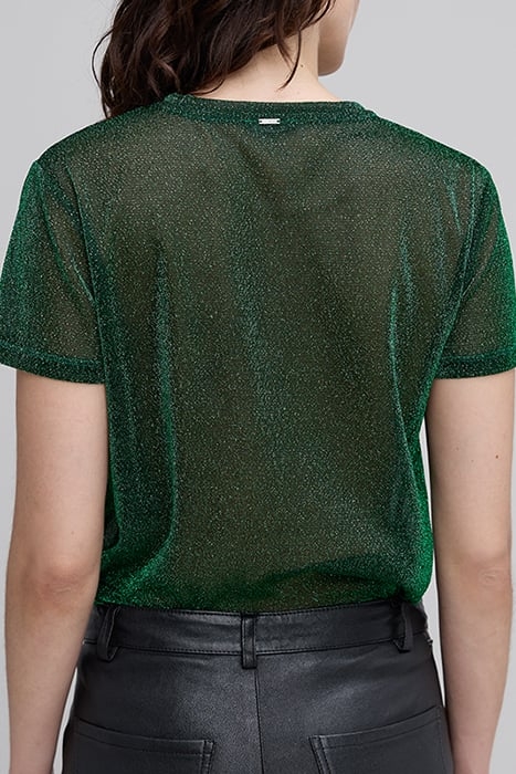 GREEN LUREX T-SHIRT WITH ANIMAL PRINT 2