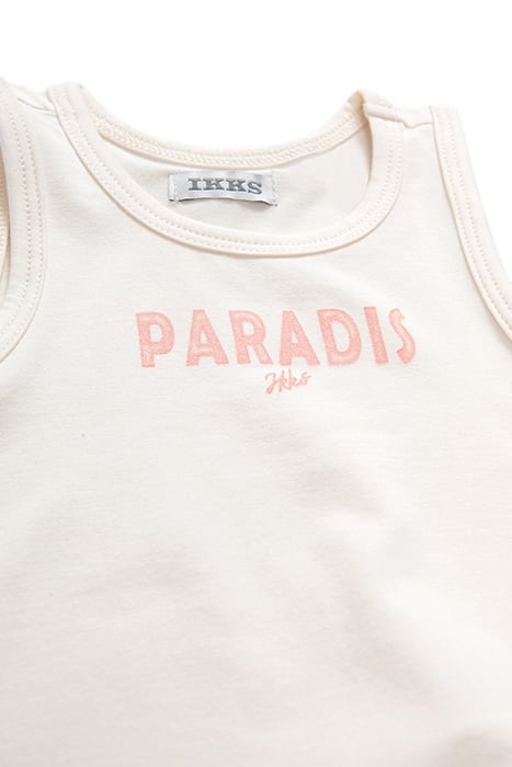 BABY GIRLS’ 2-IN-1 PEACH PRINT TOP AND ECRU VEST TOP 6