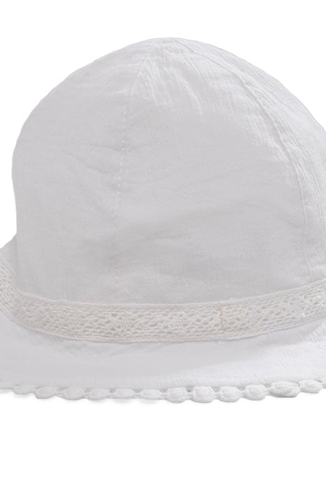BABY GIRLS’ OFF-WHITE HAT WITH LACE BRAID 4