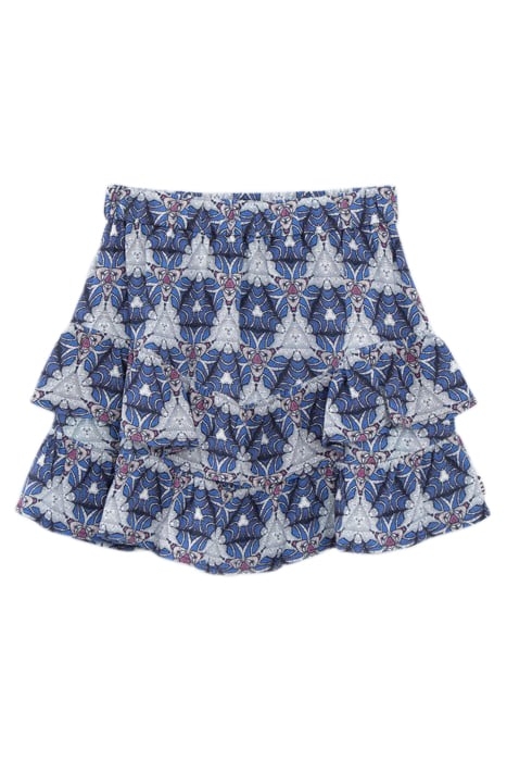 GIRLS' WHITE GRAPHIC WAX PRINT SKIRT 1