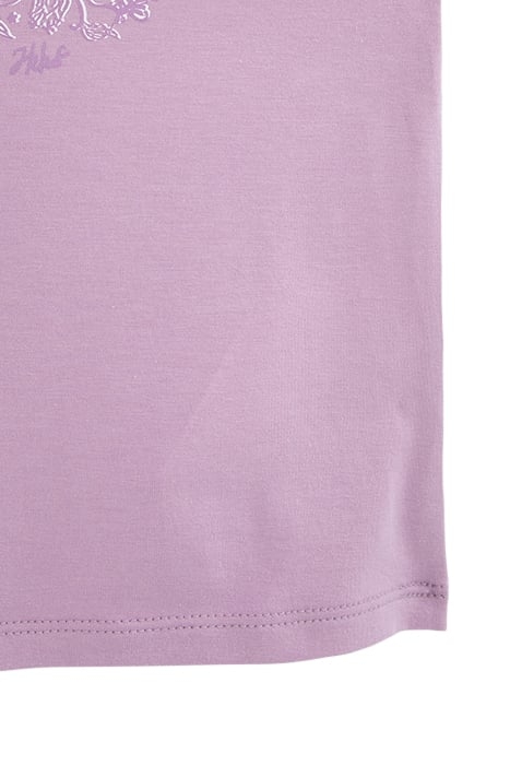 GIRLS' LAVENDER T-SHIRT WITH TULLE SLEEVES AND SLOGAN 5