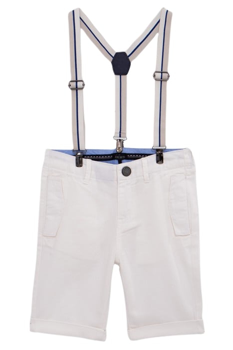 BOYS' ECRU BERMUDA SHORTS WITH REMOVABLE STRAPS 1
