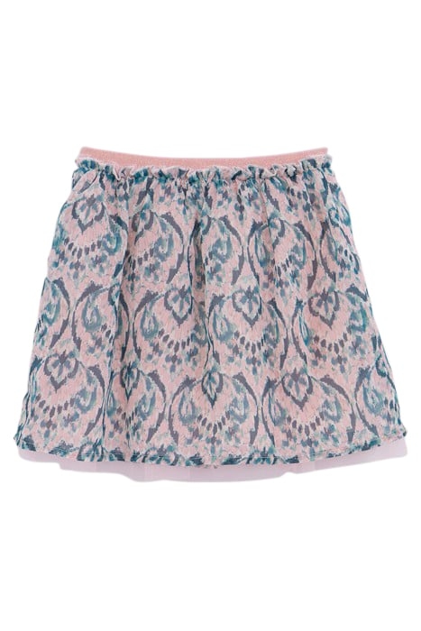 PASTEL IKAT PRINT PINK SKIRT FOR GIRLS 2